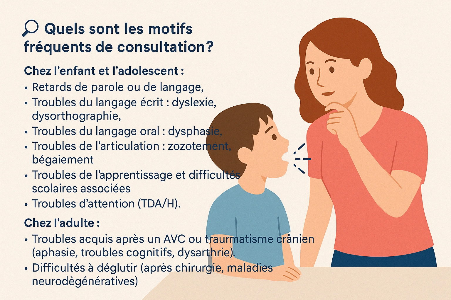 Quels sont les motifs fréquents de consultation en orthophonie – Les Ostéo du Golfe