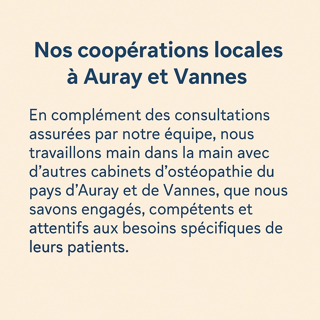Réseau de soins en confiance – Les Ostéo du Golfe