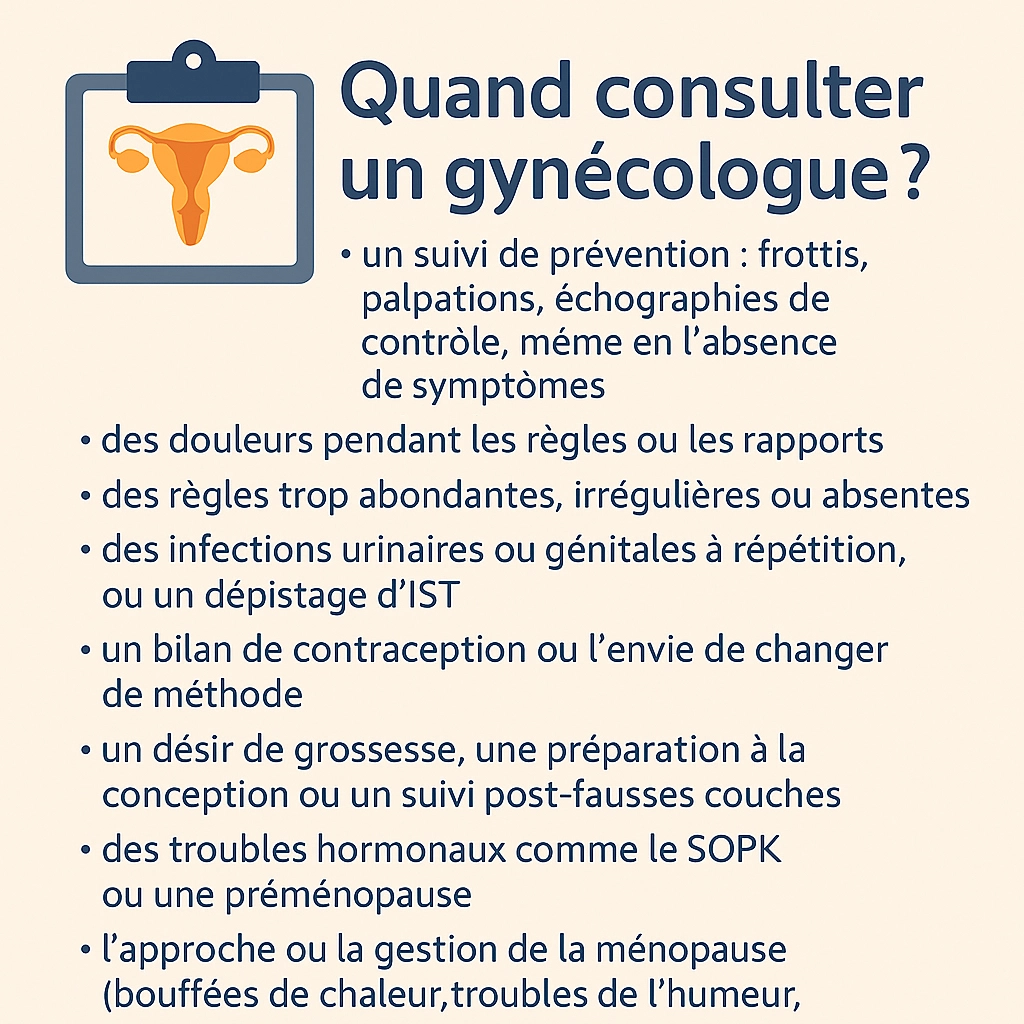 Quand consulter un gynécologue – Les Ostéo du Golfe