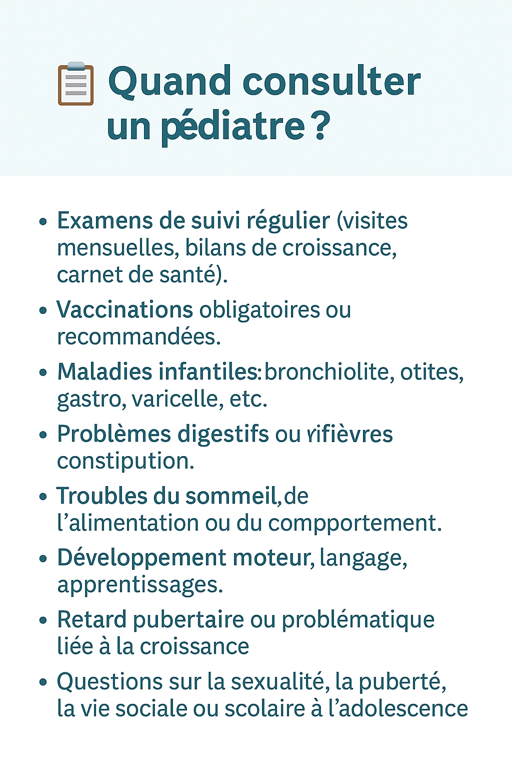Quand consulter un pédiatre – Les Ostéo du Golfe