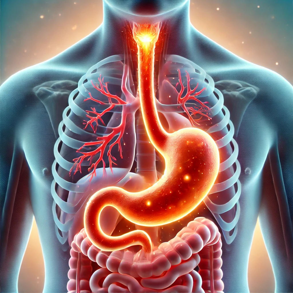 Illustration du reflux gastro-œsophagien