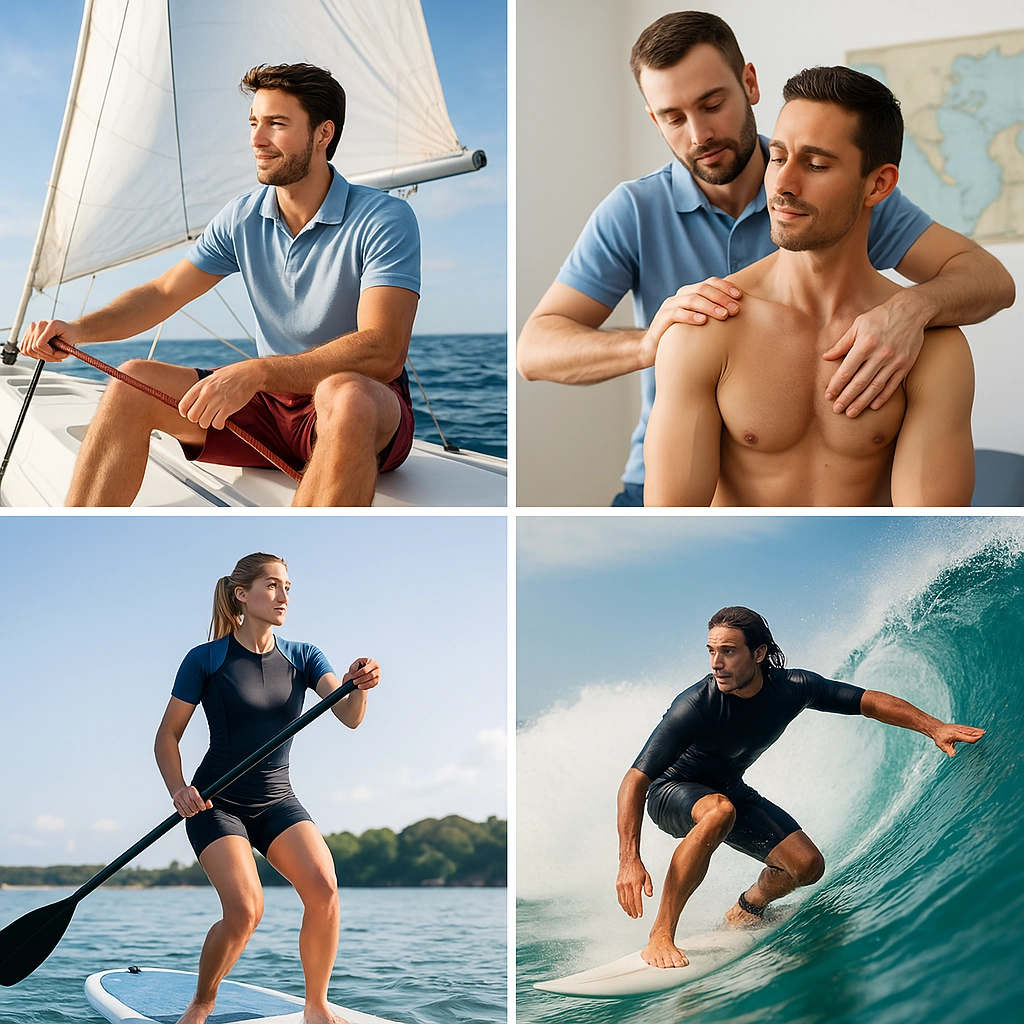 L’ostéopathie et les sports nautiques : voile, paddle, surf… Prévenez les douleurs avant qu’elles ne vous freinent !