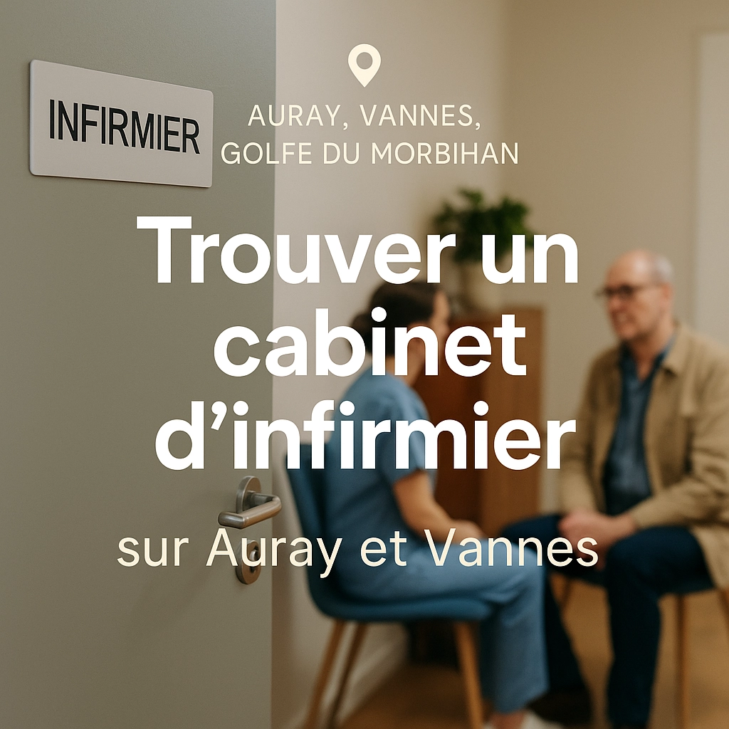 Infirmiers libéraux à Auray, Vannes, et dans le Golfe : trouver un cabinet de soins de proximité