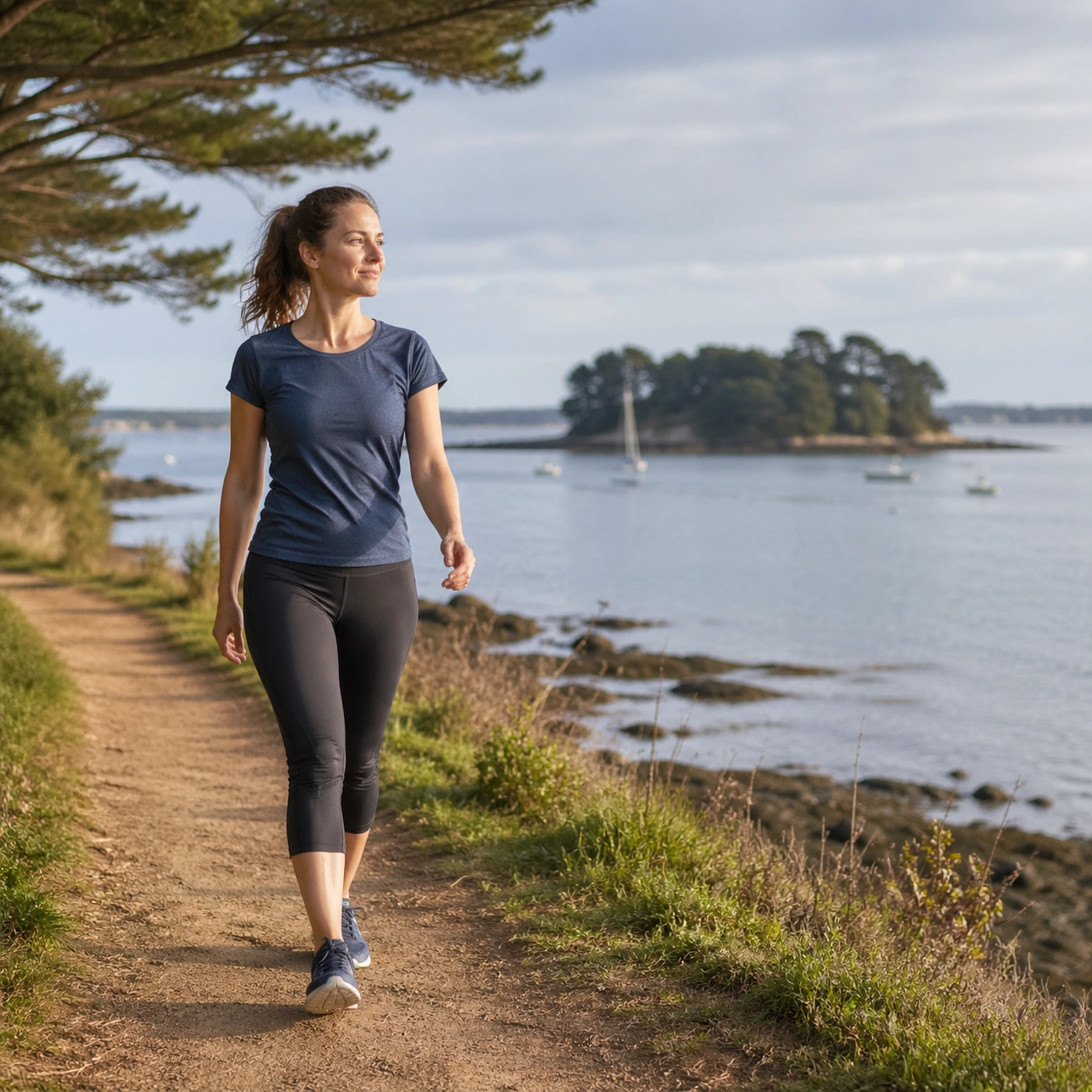 Retour progressif au mouvement après une entorse de cheville dans le Golfe du Morbihan