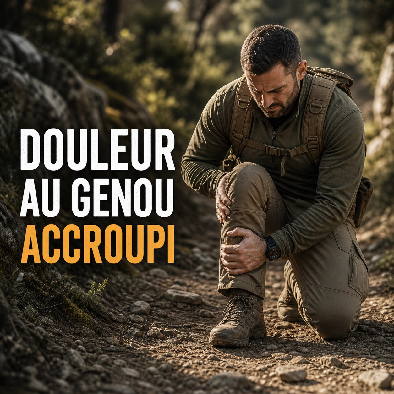 Douleur au genou en position accroupie : hanches, terrain et sports tactiques