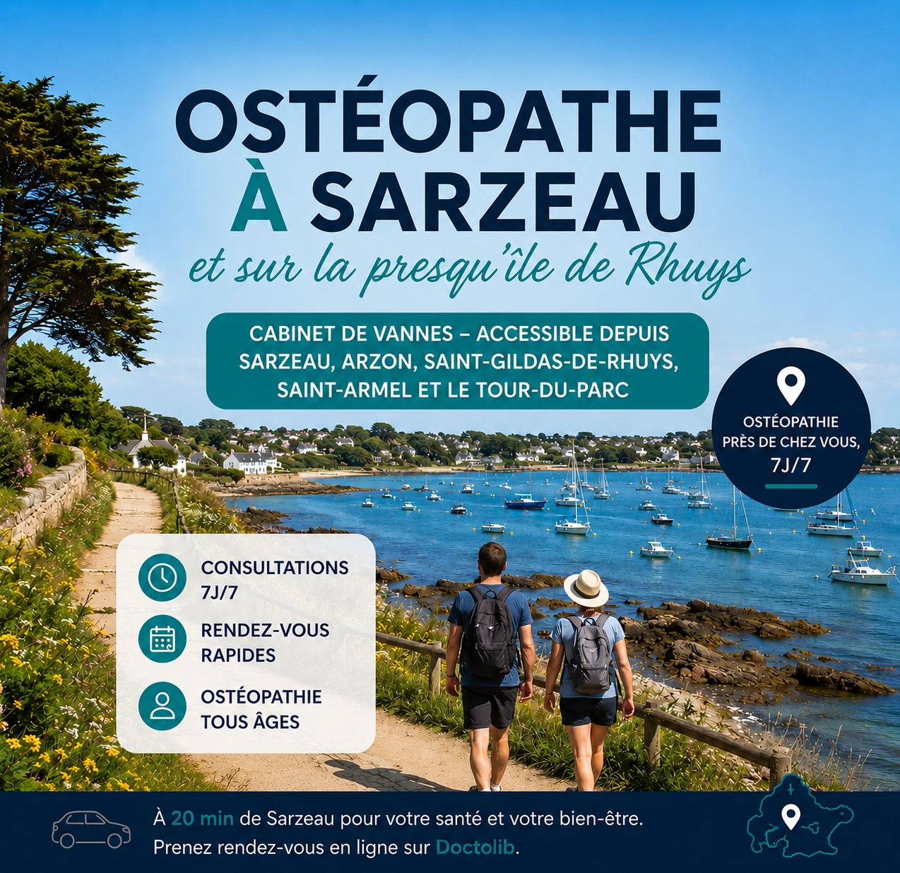 Ostéopathe à Sarzeau et sur la presqu’île de Rhuys