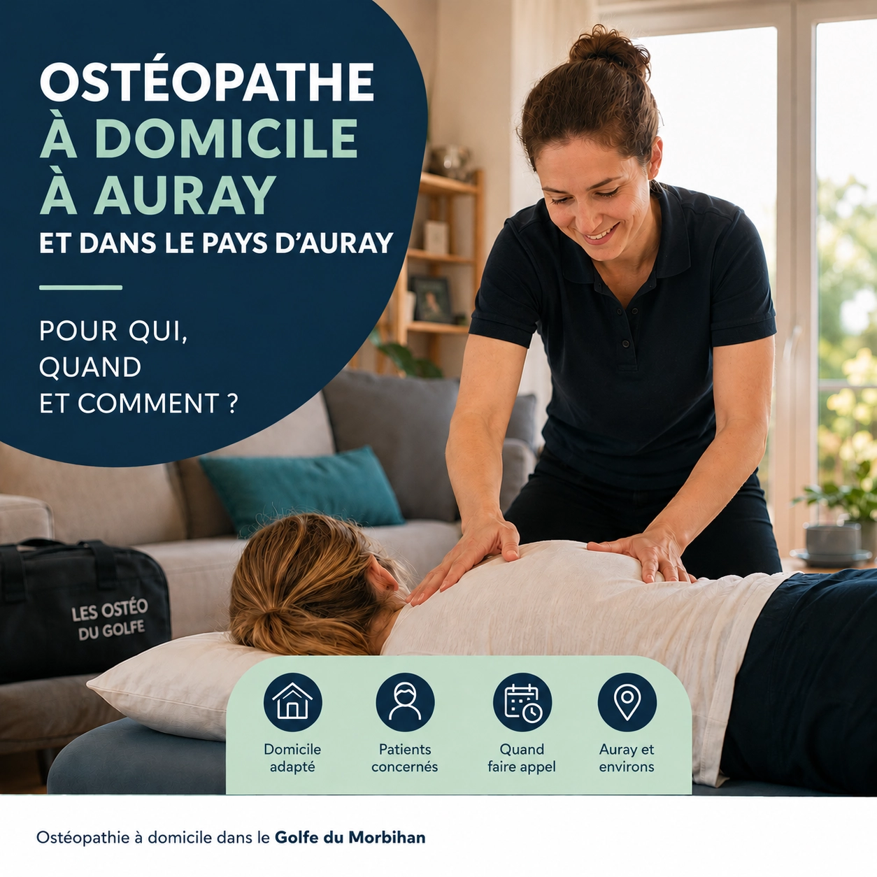 Ostéopathe à domicile entre Auray et Vannes : quand se déplacer devient compliqué