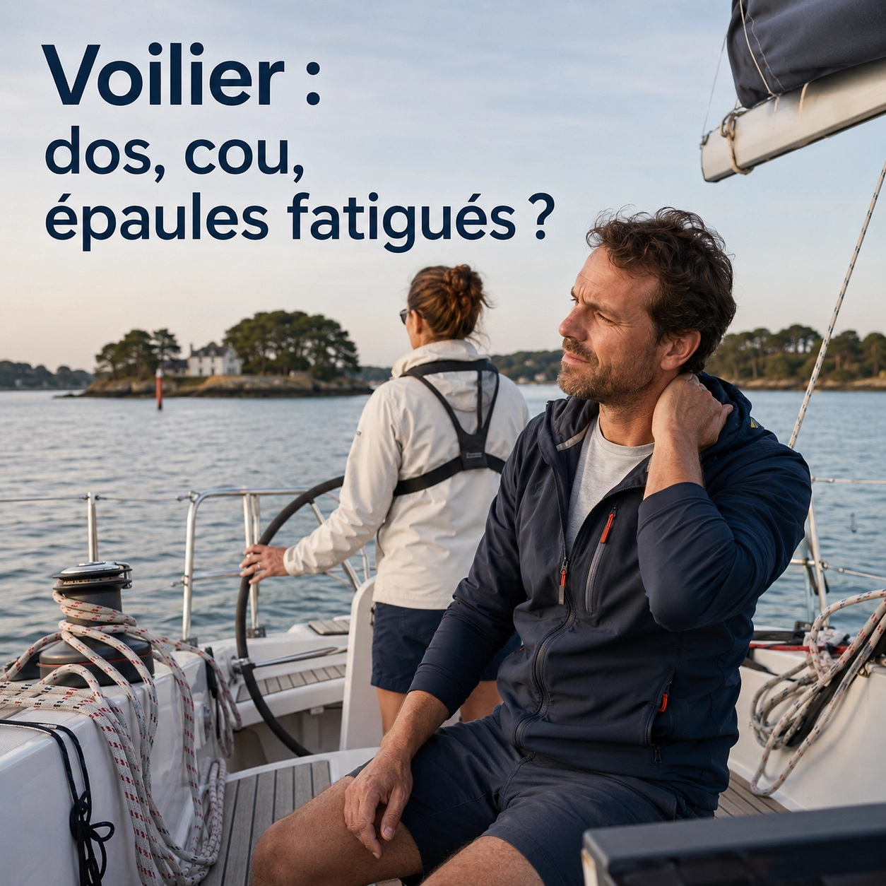 Navigation de plaisance dans le Golfe du Morbihan : pourquoi le dos, le cou et les épaules fatiguent autant