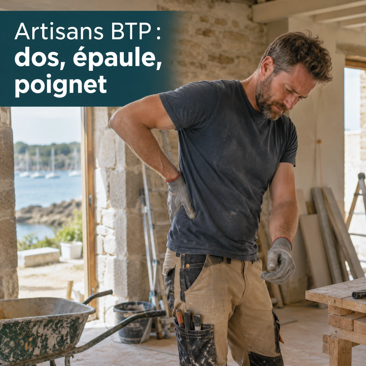 Artisans et BTP : comprendre les douleurs de dos, d’épaule et de poignet