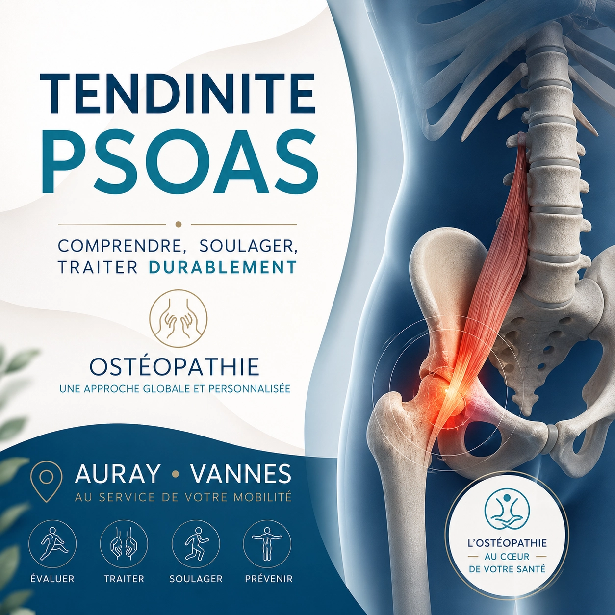 Tendinite du psoas : symptômes, ostéopathie et conseils pour mieux comprendre