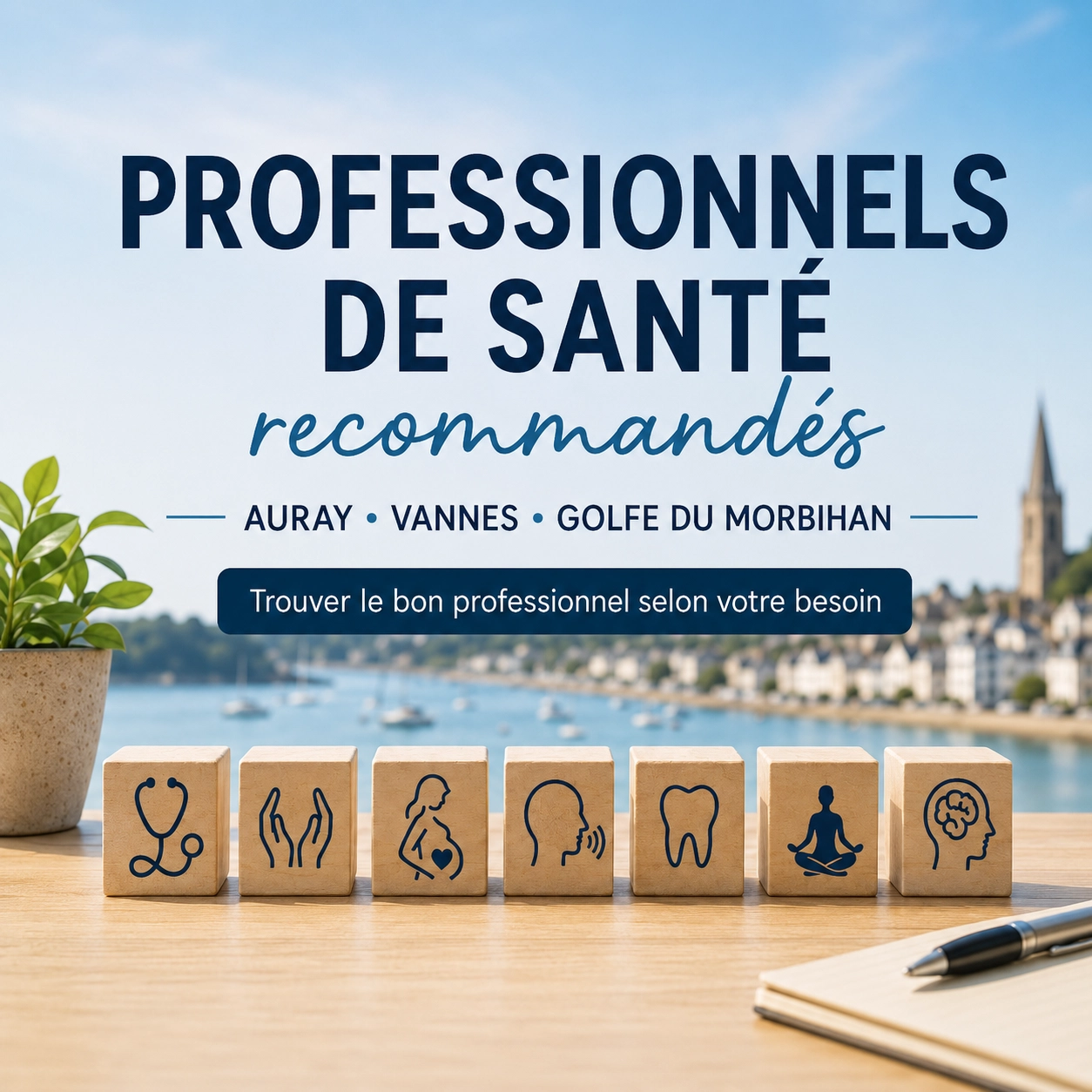 Professionnels de santé recommandés à Auray, Vannes et dans le Golfe du Morbihan