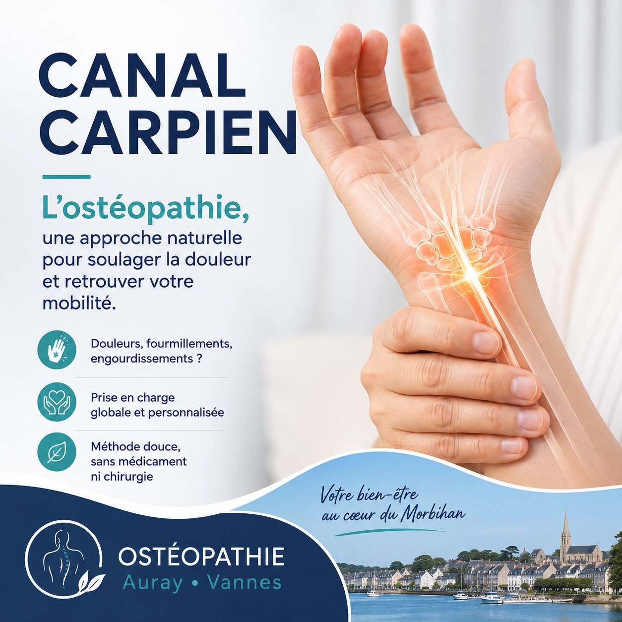 Canal carpien et ostéopathie : que peut vraiment apporter une consultation ?