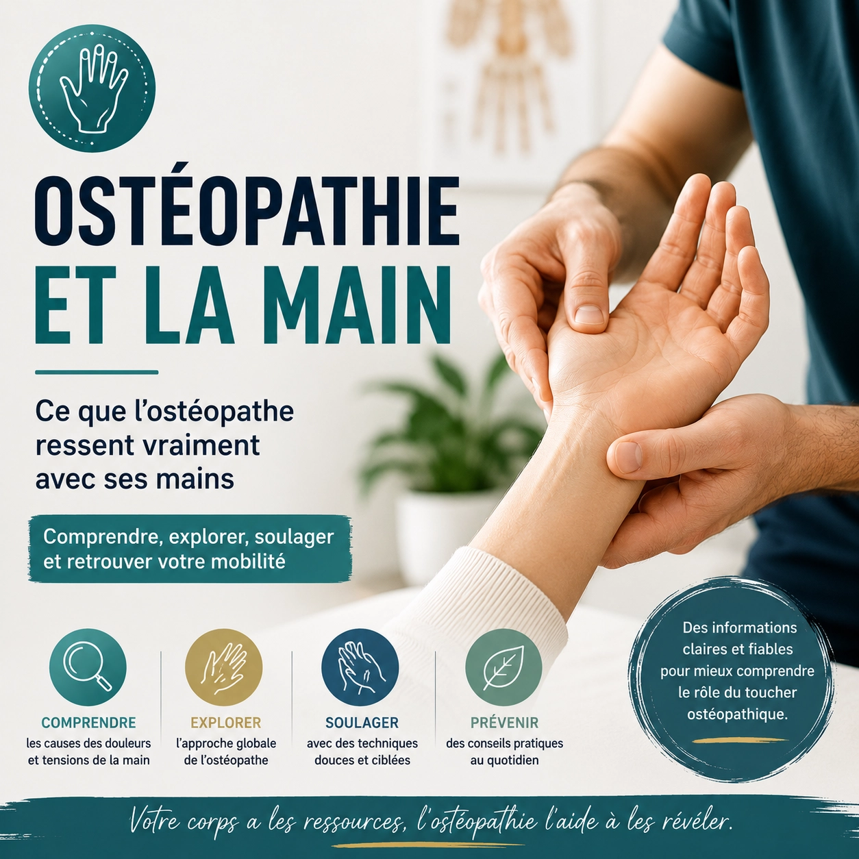 Que ressent un ostéopathe avec ses mains pendant une séance ?