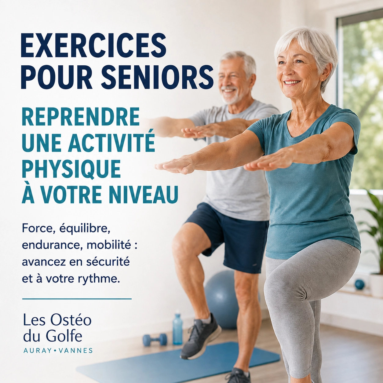 Exercices et sport pour seniors : reprendre une activité physique à son niveau