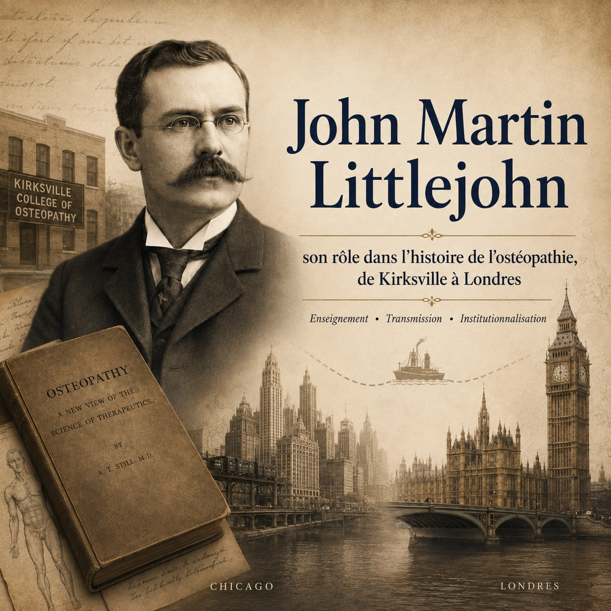 John Martin Littlejohn : son rôle dans l’histoire de l’ostéopathie, de Kirksville à Londres