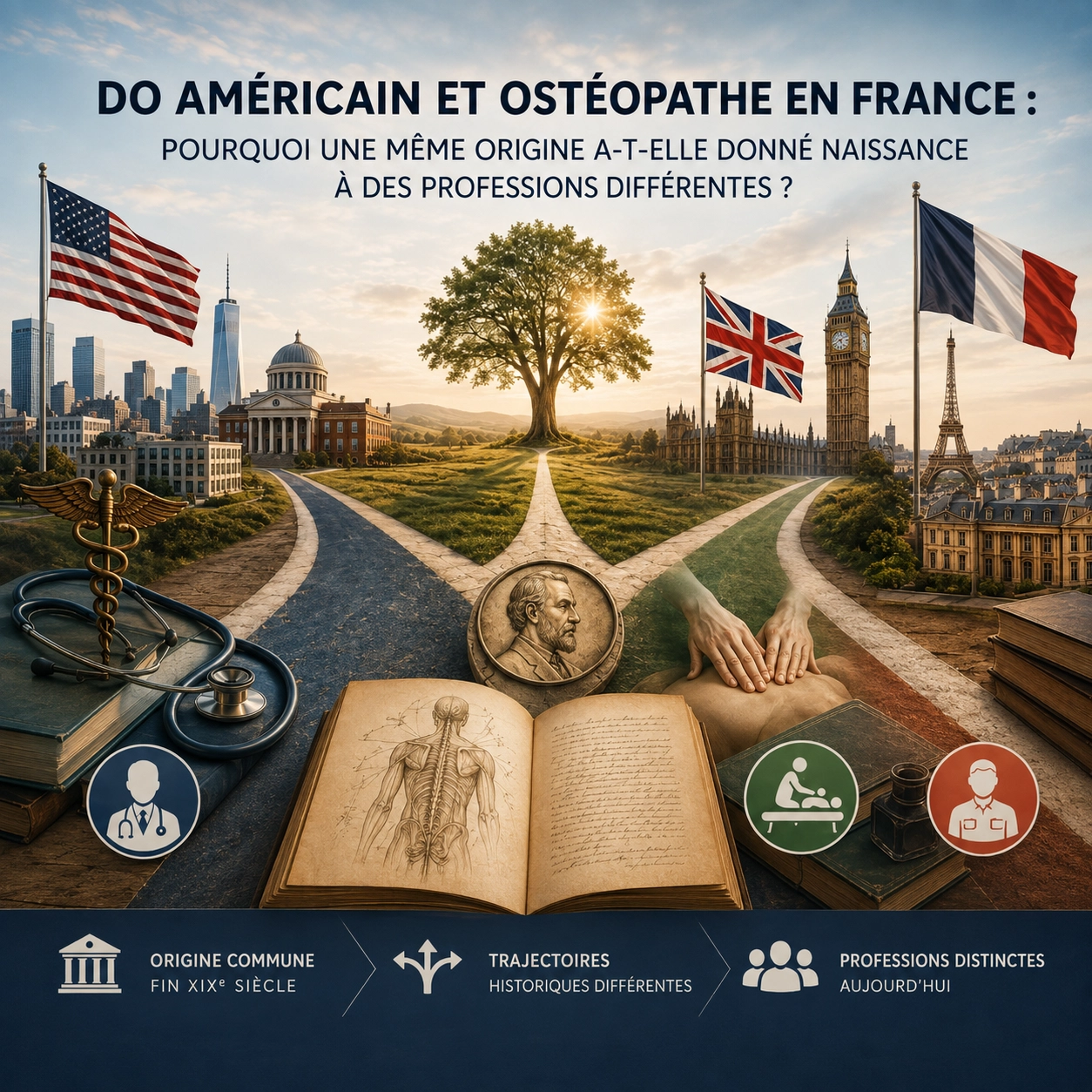 DO américain et ostéopathe en France : pourquoi une même origine a-t-elle donné naissance à des professions différentes ?
