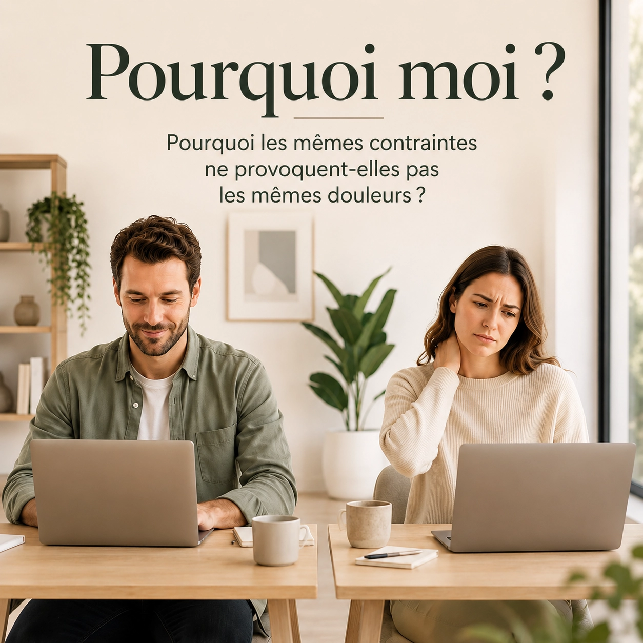 Pourquoi moi ? Pourquoi les mêmes contraintes ne provoquent-elles pas les mêmes douleurs ?