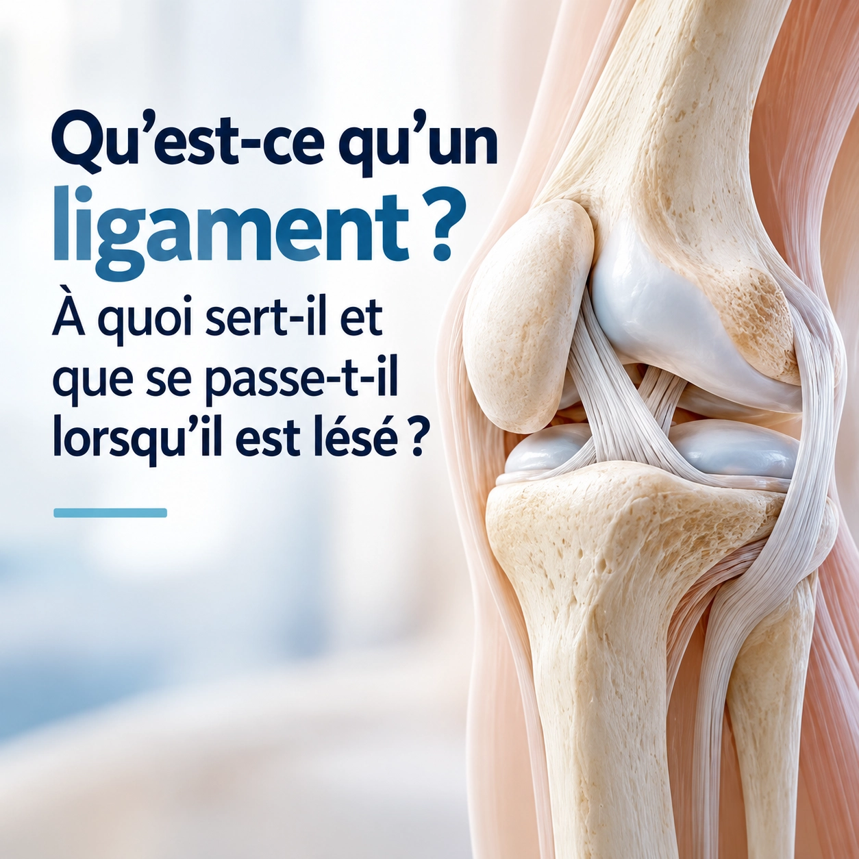 Qu’est-ce qu’un ligament ? À quoi sert-il et que se passe-t-il lorsqu’il est lésé ?