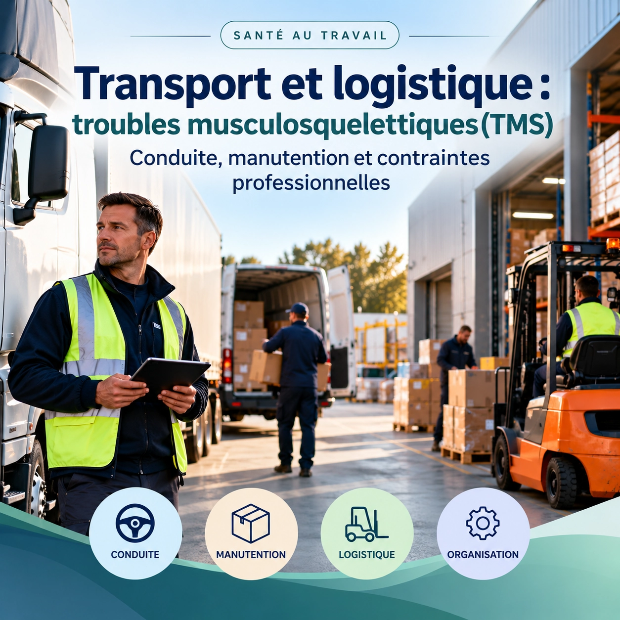 Transport et logistique : troubles musculosquelettiques (TMS), conduite, manutention et contraintes professionnelles