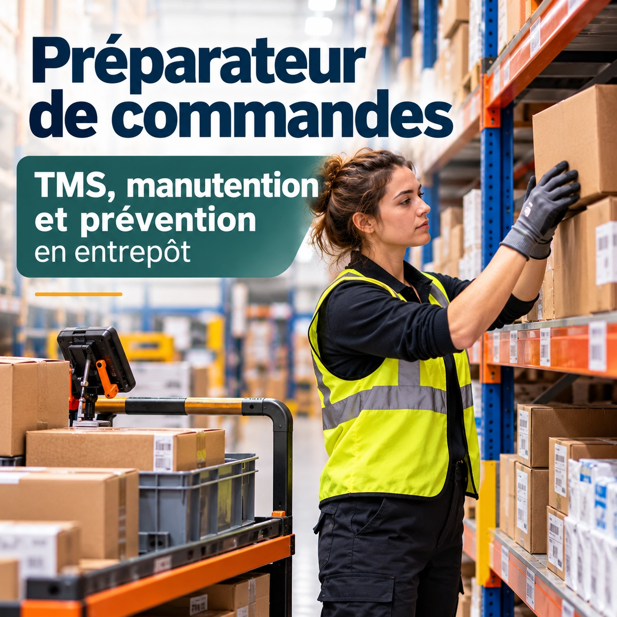 Préparateur de commandes : TMS, manutention et prévention en entrepôt