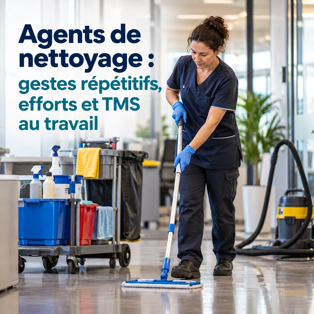 Agents de nettoyage : gestes répétitifs, efforts et TMS